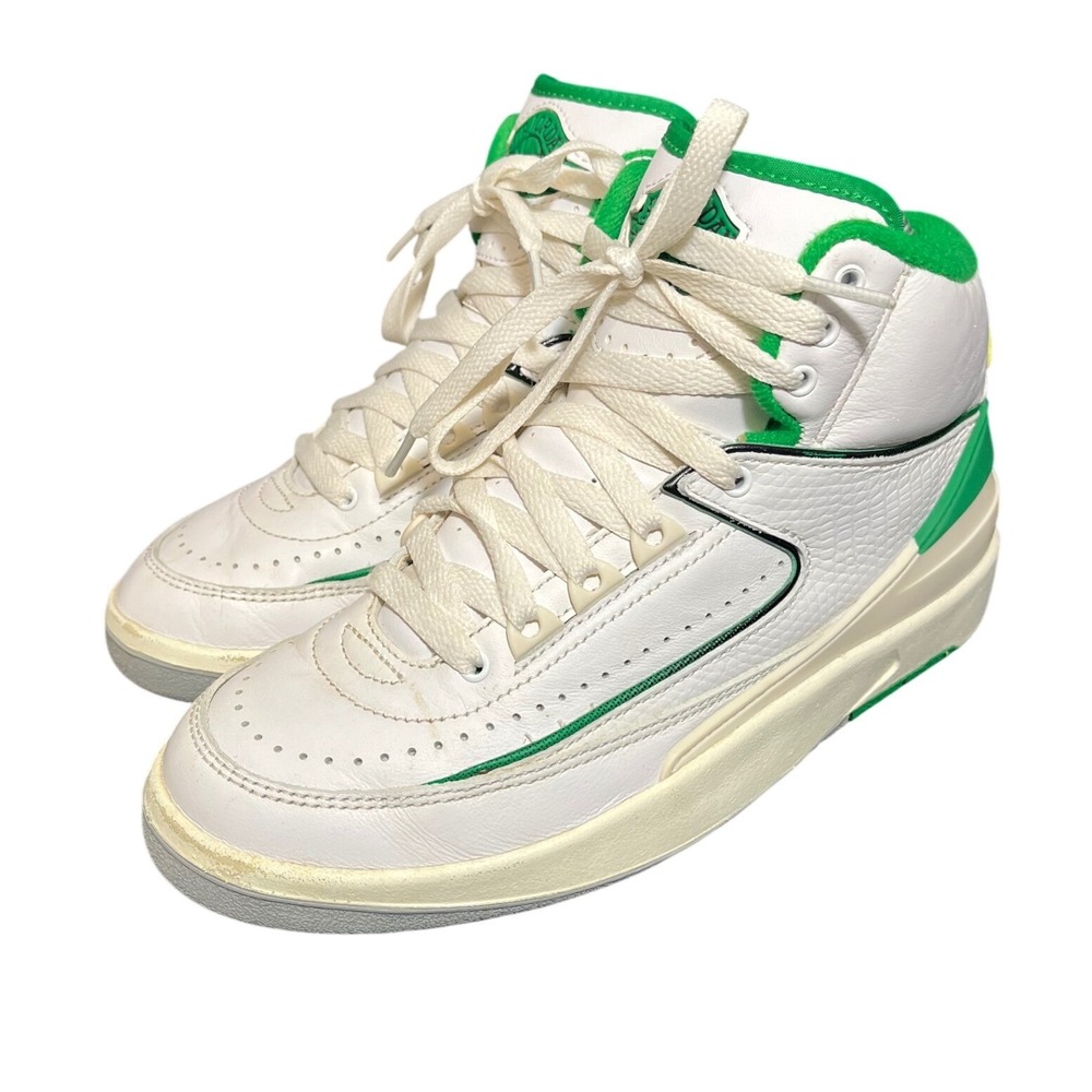 Jordan Air Jordan 2 Retro Youth 4.5Y White Lucky Green High Top DQ8562-103
